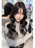 韓国くびれヘア×ダークグレー