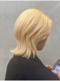 調布透明感カラーレイヤーカットショートヘアメンズミディアム