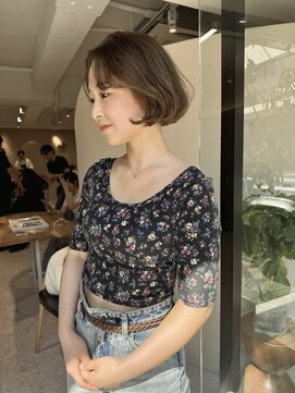 ルル 表参道(lulu.) ダブルカラー/ミニボブ/ミディアムヘア/フレンチボブ