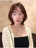 ☆【春日】オリーブグレー/ボブ/ココアベージュ/黒髪/小顔42