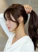 #韓国風巻き顔周りレイヤー#ナチュラルブラウン#骨格似合わせ