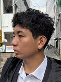 MEN’S HAIR/サーフカール/刈り上げセンターパート/藤沢