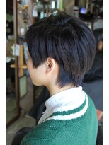 オーバーキャプテンネイキッド(OVER CAPTAIN NAKED) クールアシメ×ダークブルーベリーショート