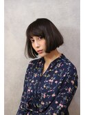 【coma中野】エフォートレスな斜めバングツヤ感レディボブ