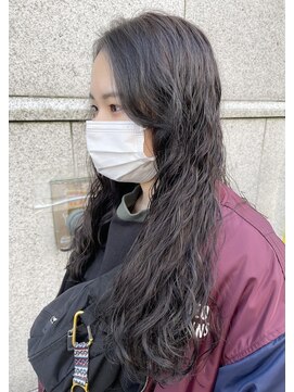 ミラレスカ 栄(MIRA RESCA) ロングパーマ×オリーブグレージュ