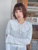 ルービック 豊中(Rubik's)&nbsp;イメチェンフェミニン小顔カットアッシュブラウンボブ