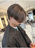 センターパート×ハイライト