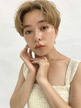 ピークアブー アヴェダ アトレ恵比寿(PEEK-A-BOO AVEDA) 美髪シルエット美人ショートハンサムショートうる艶ベージュ