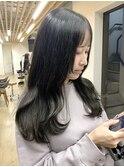 ブリーチなしのグレージュカラー