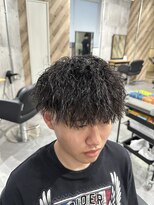 ビカムメンズヘアー 栄店(become men's hair)&nbsp;【強めツイストスパイラルパーマ×刈り上げマッシュ】名古屋／栄