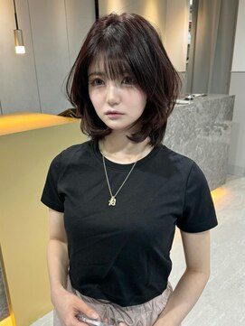 アース コアフュールボーテ 富山婦中店(EARTH coiffure beaute) ダークブラウン_ミディアムレイヤー_ウルフボブ