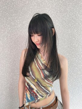 天神美容室 透明感溢れるチョコレート×レイヤーカット×韓国