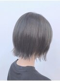 切りっぱなしボブ/オリーブブラウン