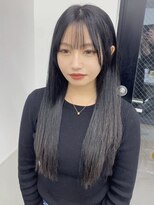 ゴウトゥデイシェアサロン 町田店(GO TODAY SHAiRE SALON)&nbsp;シースルーバング×ブラック