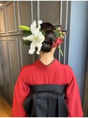 【stylist Misa】卒業式ヘアセット着物ヘア生花アレンジ