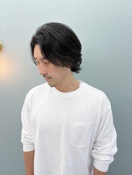 ケシキ(keshiki) センターパートミディウルフ