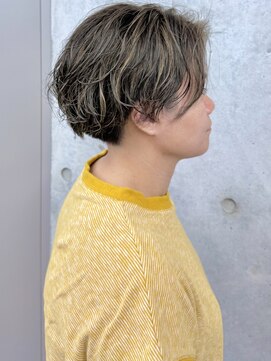 モリオ(morio) ハイライトカラー/ショート×ハイライト/夏カラー/白髪ぼかし