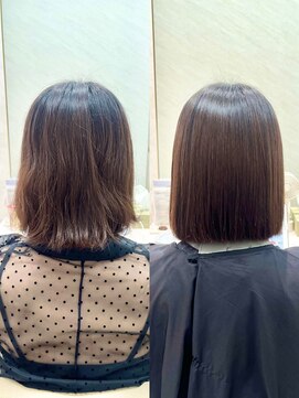 シンズ 銀座(sins) sinsストレートで理想のボブに♪[30代40代50代60代]