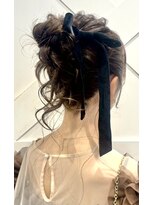 スタイル 横浜(STYLE)&nbsp;結婚式ヘアセット/ポニーテールリボンアレンジ