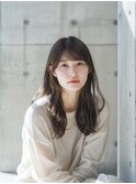 ココアグレージュ×小顔セミロング
