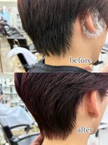 オーシャントーキョー 大阪(OCEAN TOKYO)&nbsp;ワックスなしツーブロックメンズセンターパートニュアンスパーマ