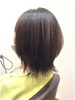 美容室ヒラトヤ 都南店&nbsp;ミディアムヘア外ハネスタイル抜け感こなれミディビターショコラ