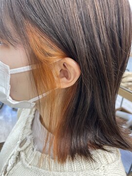 ヘアーデザイン キレイ(HAIR DESIGN Kirei) 外ハネボブ×Orange brown