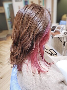 エンカウントバイマハロ 千葉(encount by mahalo) ピンクイヤリングカラー＊イメチェン[インナーカラー/千葉]