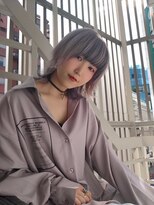 リアイス(Re:ICE)&nbsp;ミニウルフ/くすみブルー/流れるレイヤー/インナーハイライト