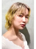 BELLA★イエローグラデーション×マッシュウルフ