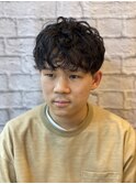 マッシュ×スパイラルパーマ【新宿/理容室/バーバー】