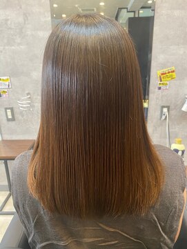 ヘアサロン フラット(hair salon flat) プロテスTR大人可愛いツヤ髪ミディアムナチュラル黒髪暗髪