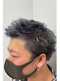 【スタイル】簡単スタイリング　メンズヘア/シルバーアッシュ