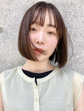 ムーク 海老名(MUUK) シースルーバング/大人ボブ/ベージュカラー［MUUK/海老名］