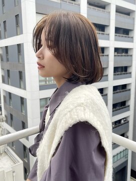 イヴォークトーキョーオーサカ(EVOKE TOKYO osaka) ワンカールボブ チークバング 抜け感 ナチュラル おしゃれ