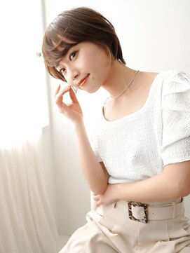 ラフィスヘアードープ 新宿店(La fith hair dope) 【La fith】ブラウンベージュ×丸みショート