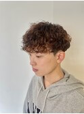 メンズマッシュ波巻きスパイラルパーマ