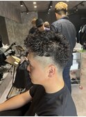 男前パーマショート