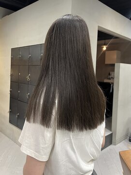ヘアー アイス ルーチェ(HAIR ICI LUCE) オリーブグレージュブリーチなし透明感カラー艶カラー/今枝
