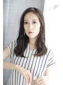 ワンレンボブルフ小顔ネビージュブリーチ縮毛矯正黒髪質改善/024