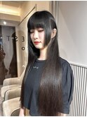 スーパーロング姫カット◆パッツン前髪