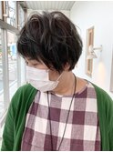 30代40代50代60代耳だし抜け感ひし形ショート【つばき】