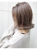 3Dハイライト　切りっぱなしボブ