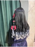 ベーシックヘアメニュー「編みたらし」