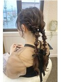ツイン編みおろしアレンジ