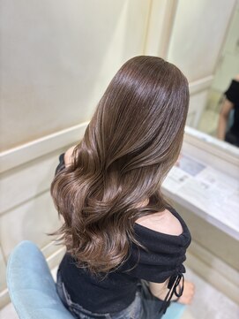 アソビ 表参道(ASOBI) ブリーチなしダブルカラー/ミルクティーベージュ