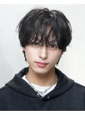 メンズカットメンズヘアシースルーマッシュダウンパーマ