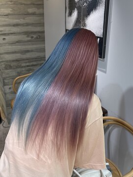 ヲタク(wotaku.) 水色カラーピンクカラーデザインカラーツートンカラーハイトーン