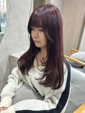 ヌーク(nook.) ピンクベージュ/アンブレラカラー/クールショート/前髪/佐賀