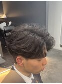 フェザーパーマ センターパート